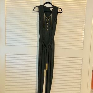 Jumpsuit Hunter Green with Gold Accent by MK